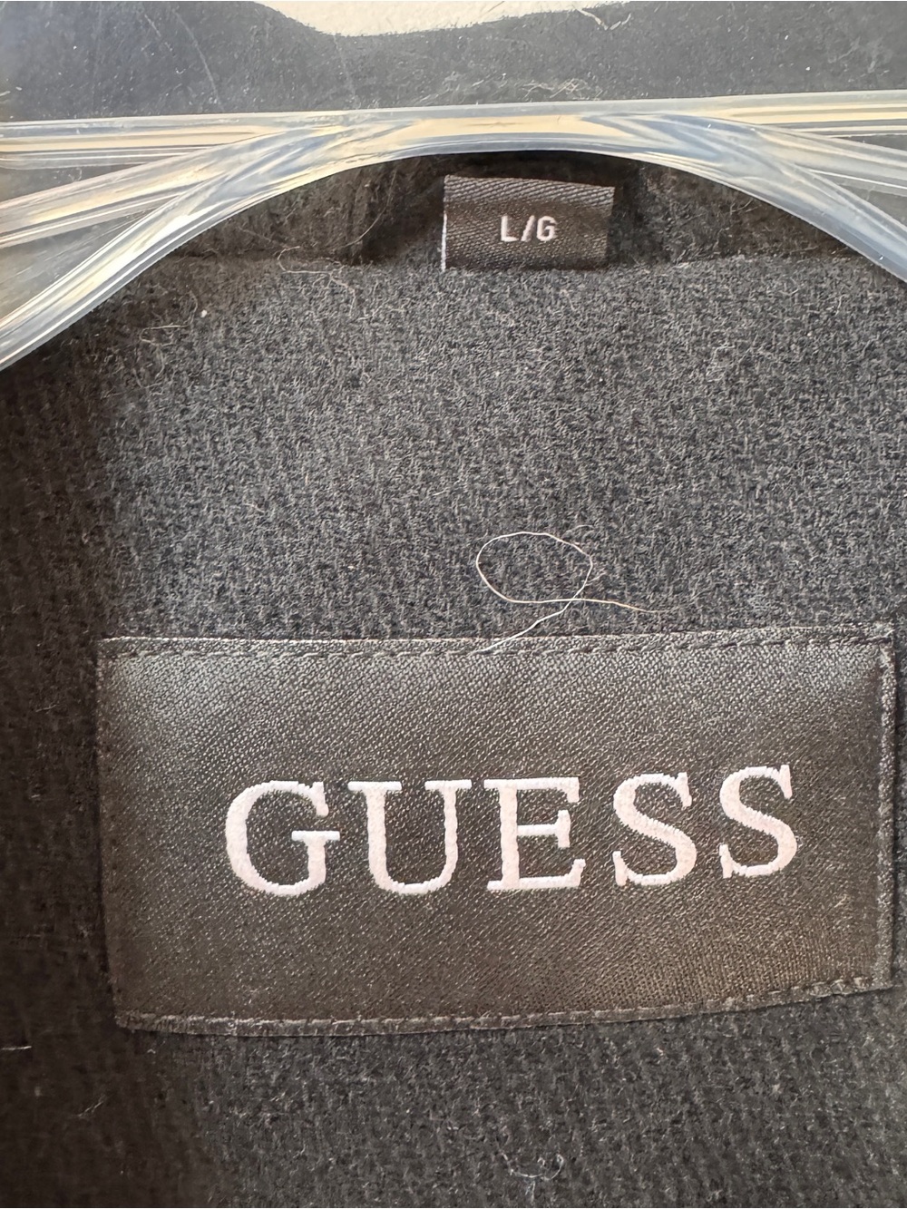 GUESS Black Belted Trench Coat with Faux Fur Trim and Leather-Look Accents - Picture 2 of 6